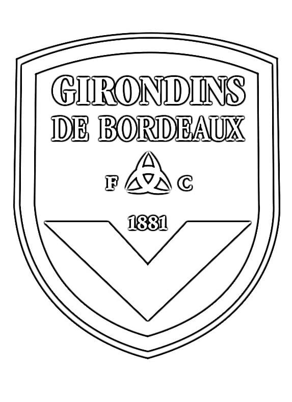 Logo Girondins de Bordeaux coloring page