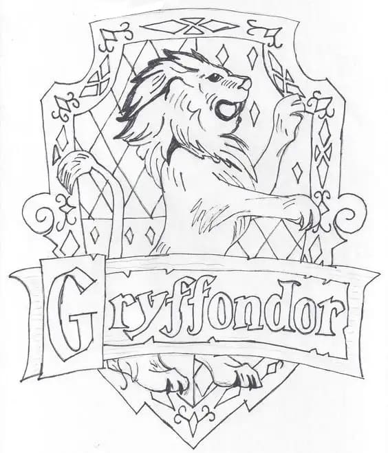 Coloriage Logo Gryffondor