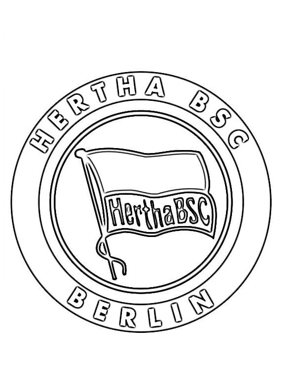 Logo Hertha BSC coloring page