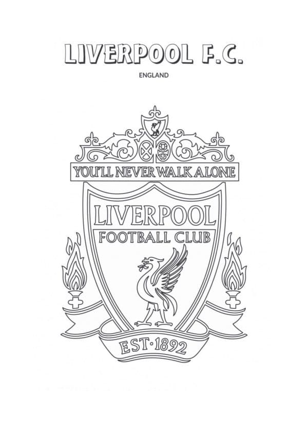 Logo Liverpool coloring page