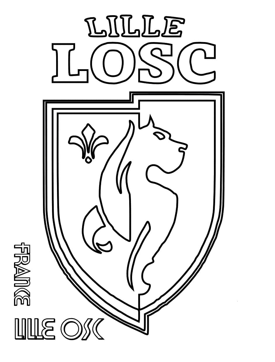 Logo LOSC Lille coloring page