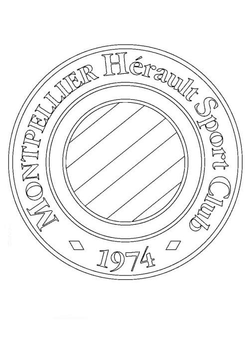Logo Montpellier Hérault Sport Club coloring page