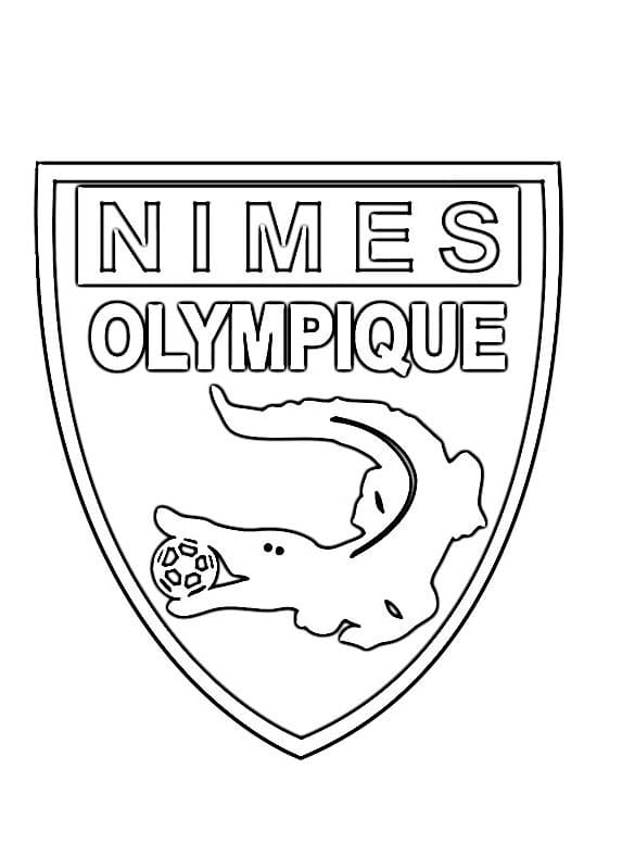 Logo Nîmes Olympique coloring page