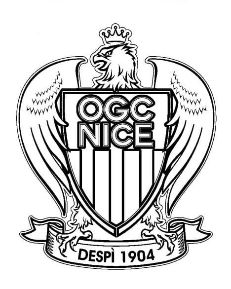 Coloriage Logo OGC Nice