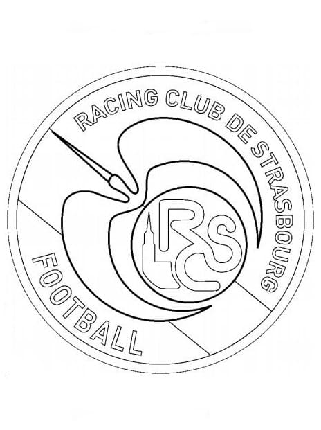 Logo Racing Club de Strasbourg Alsace coloring page
