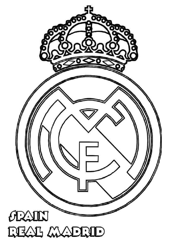 Logo Real Madrid coloring page