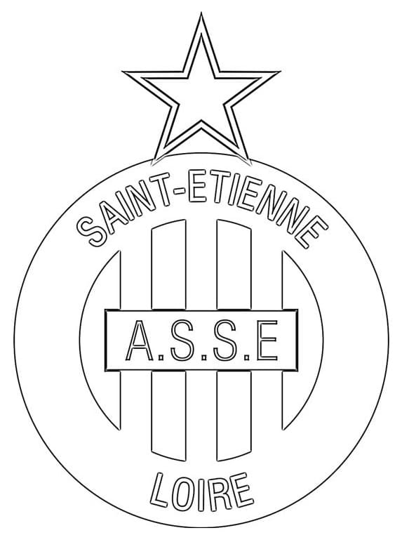 Logo Saint-Étienne coloring page