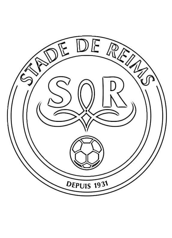 Logo Stade de Reims coloring page