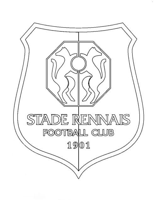 Logo Stade Rennais coloring page