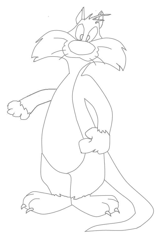 Looney Tunes Grosminet coloring page