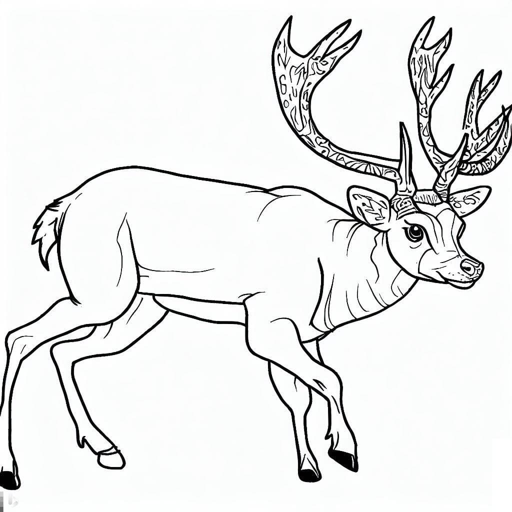 Merveilleux Cerf coloring page