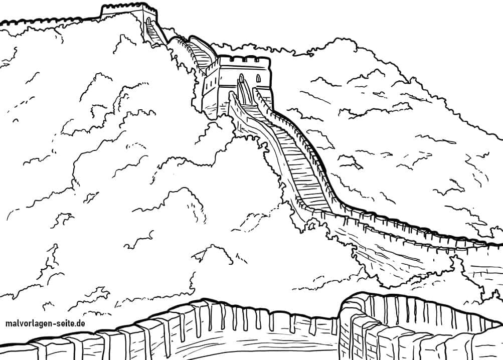 Muraille de Chine 4 coloring page