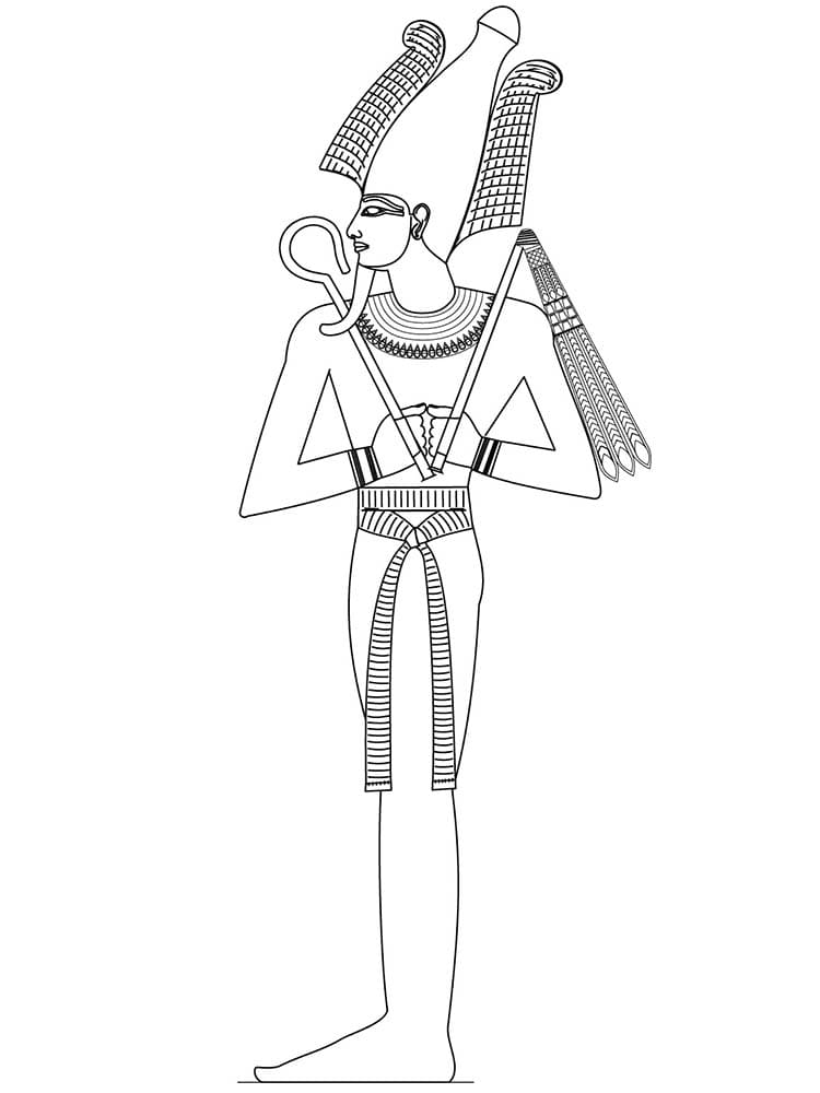 Coloriage Mythe d'Osiris
