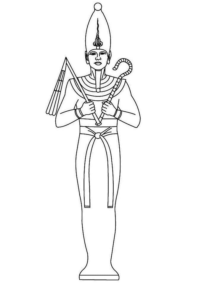 Coloriage Osiris, Dieu des Morts