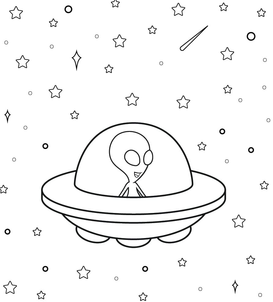 OVNI Extraterrestre coloring page