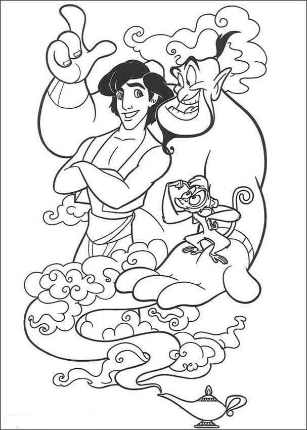 Personnages de Disney Aladdin coloring page