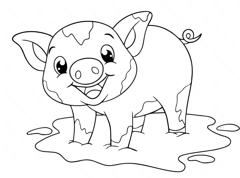 Petit Cochon Mignon coloring page