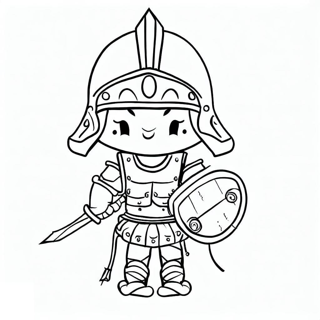 Petit Gladiateur Mignon coloring page