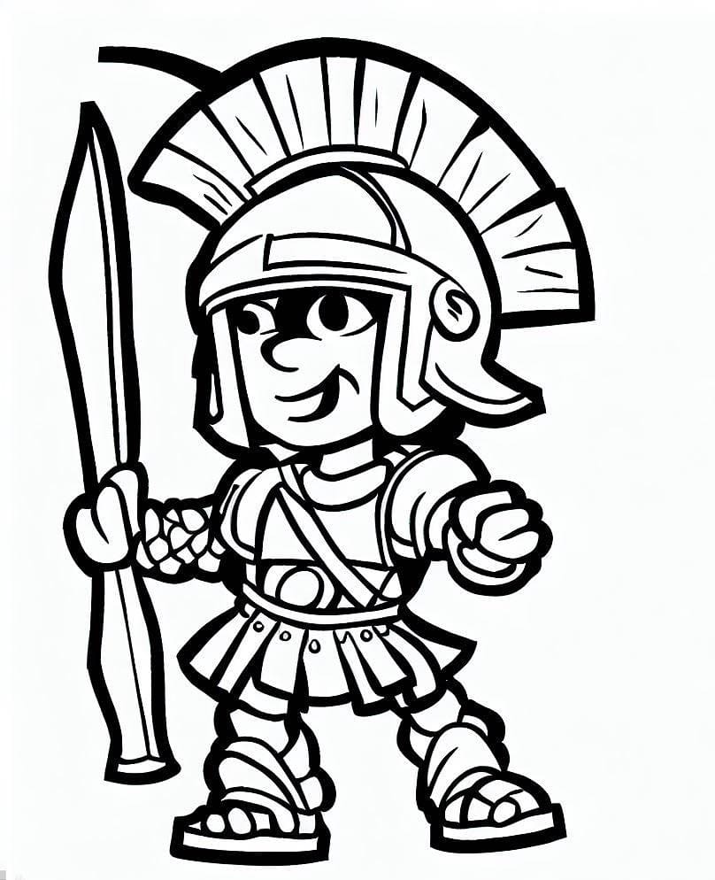 Petit Gladiateur coloring page