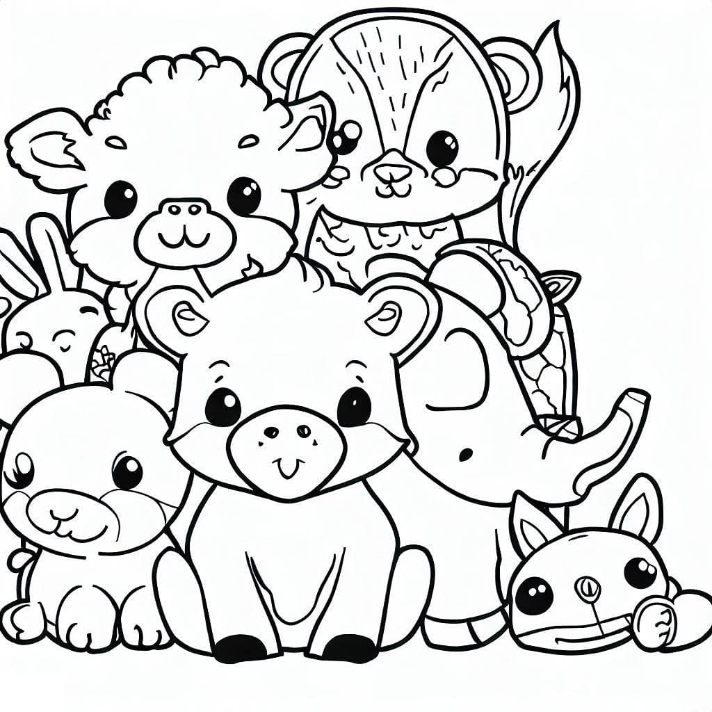 Petits Animaux Mignons coloring page