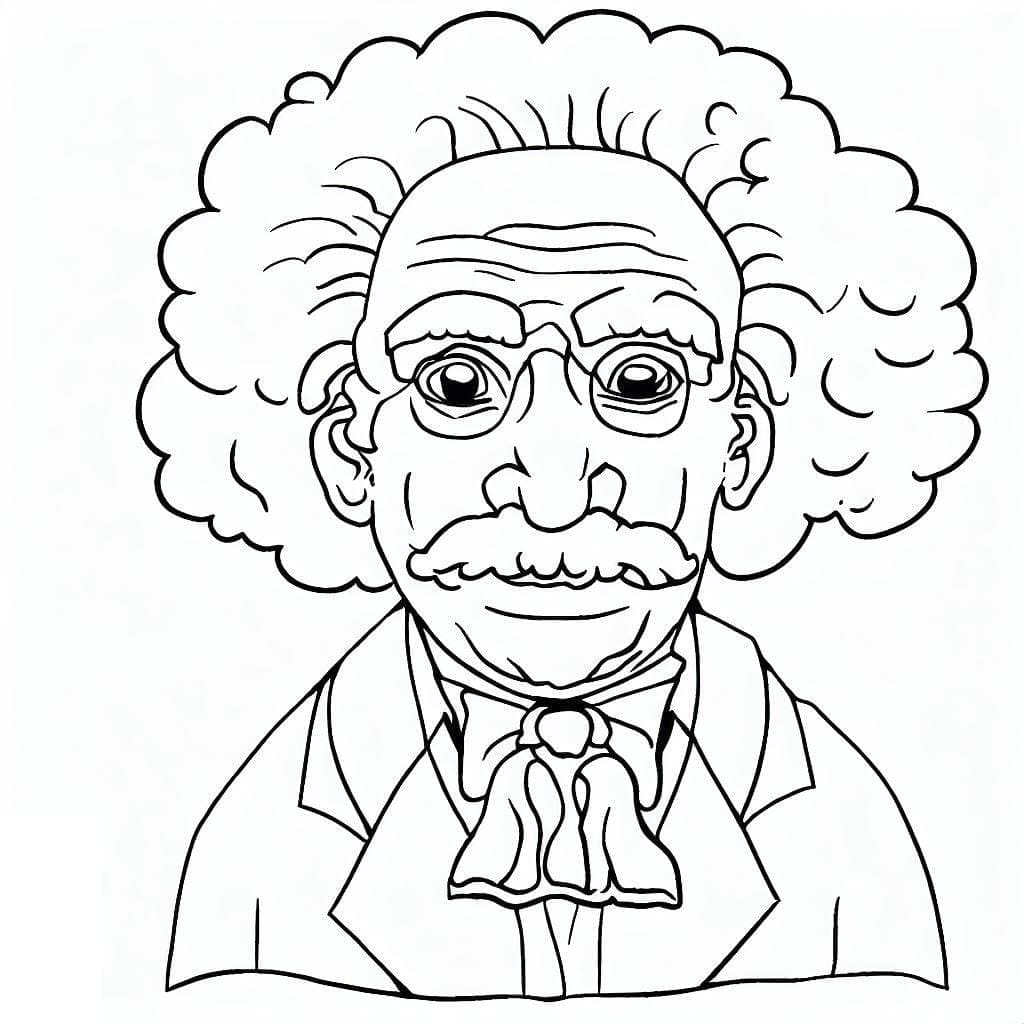 Coloriage Photo d'Albert Einstein