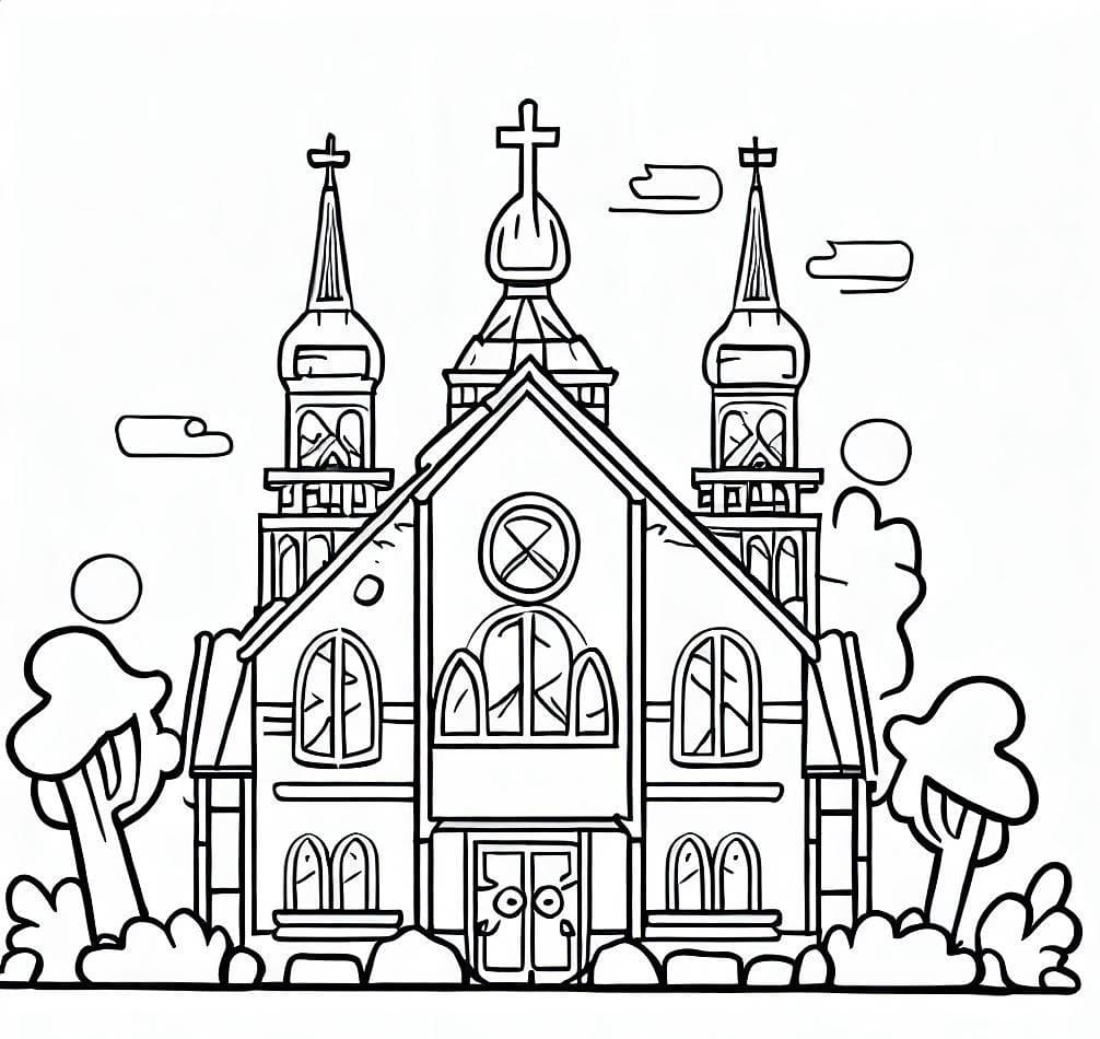 Coloriage Photo de Église