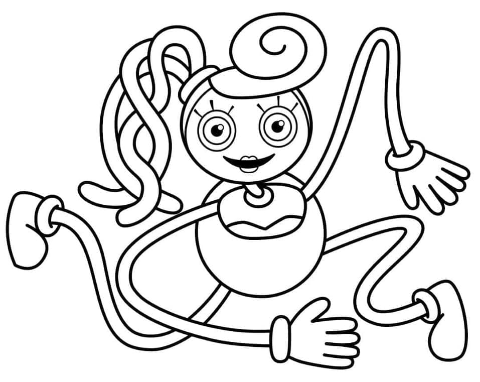 Coloriage Poppy Playtime Mommy Long Legs