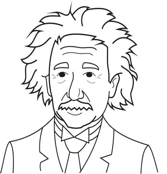 Coloriage Portrait d'Albert Einstein
