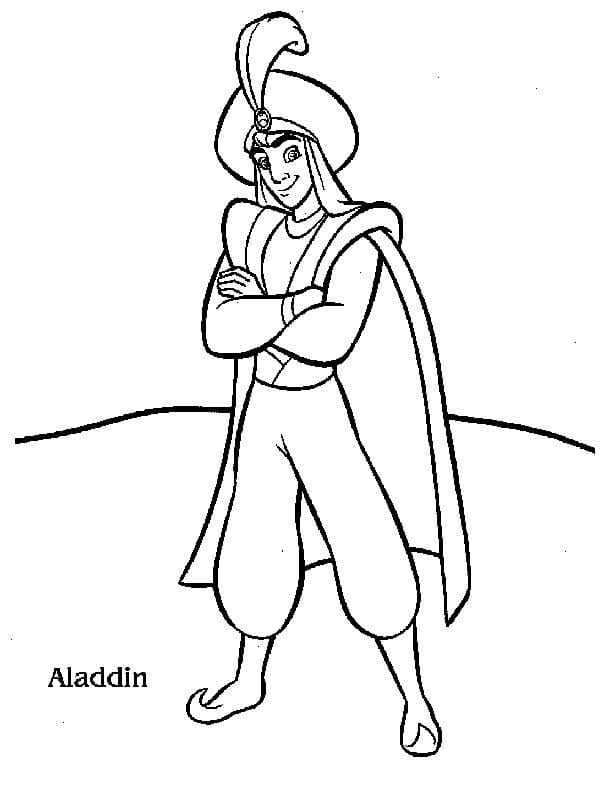 Prince Ali Ababwa Aladdin coloring page