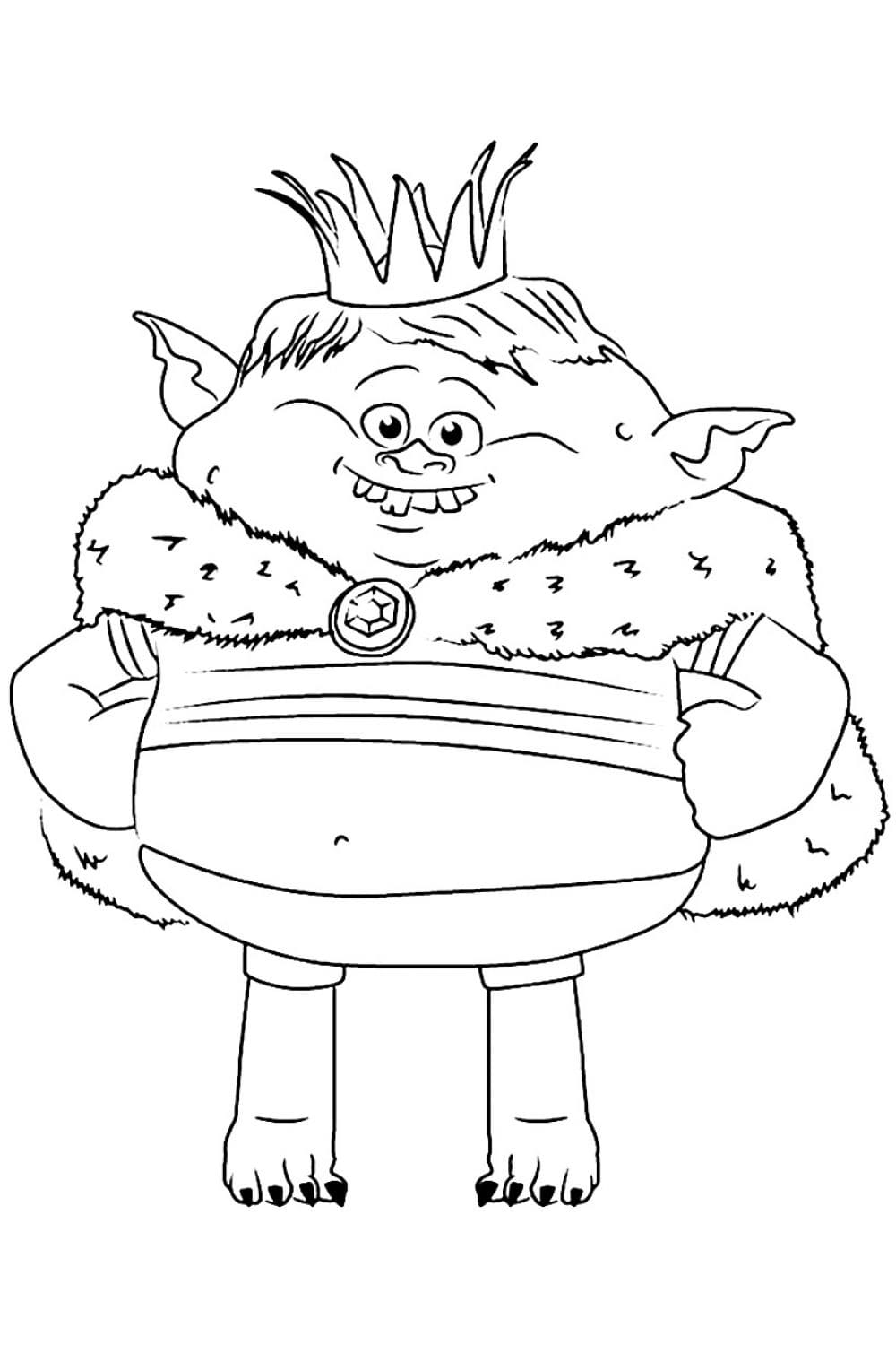Prince Gristle Jr de Les Trolls coloring page