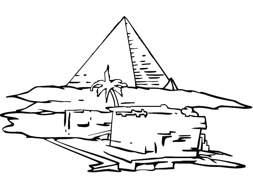 Coloriage Pyramide en Egypte