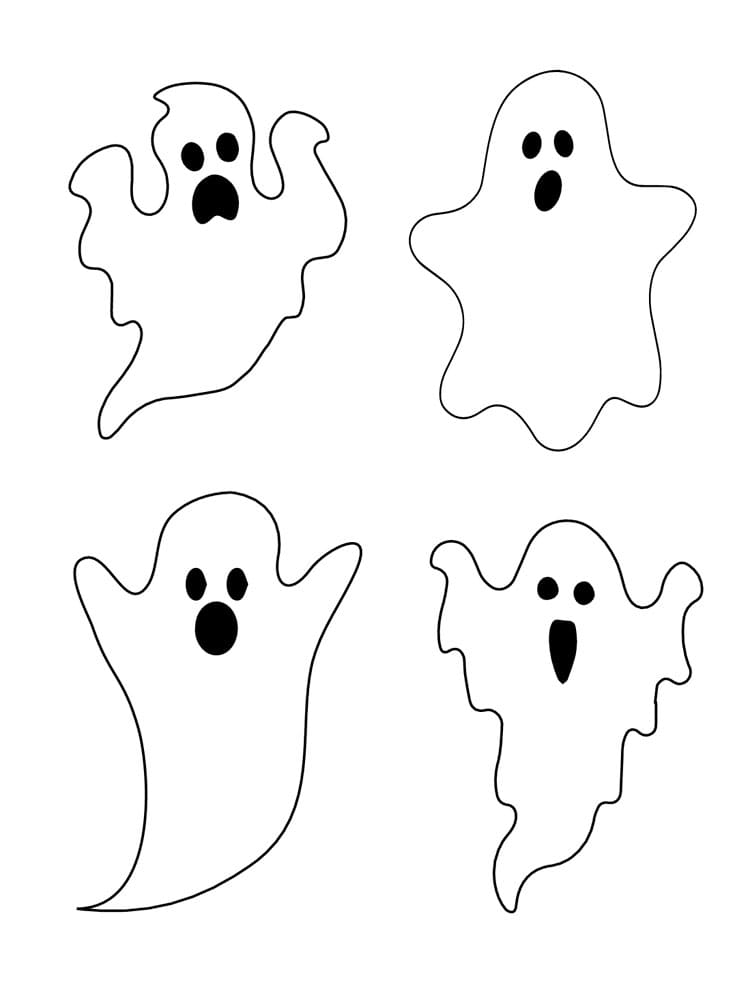 Quatre Fantômes coloring page