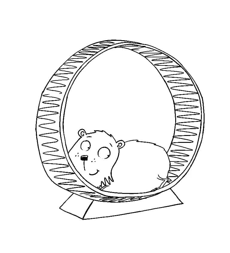 Roue de Hamster coloring page