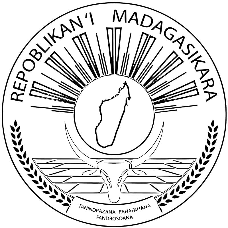 Coloriage Sceau de Madagascar