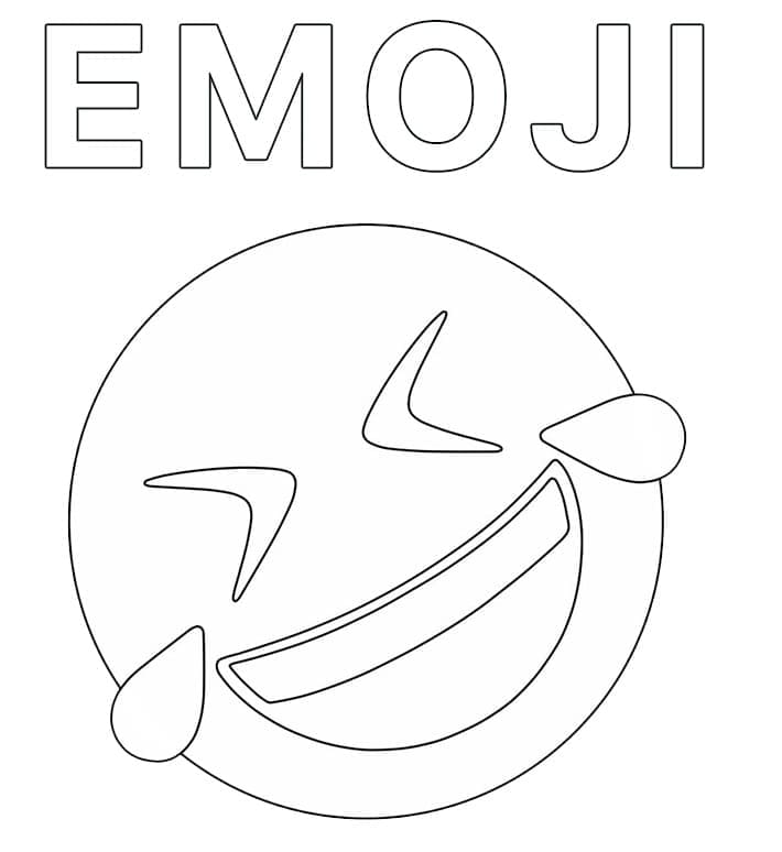 Se Rouler Par Terre De Rire Emoji coloring page