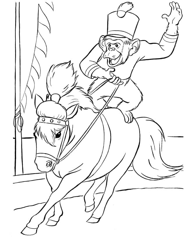 Spectacle Cirque coloring page