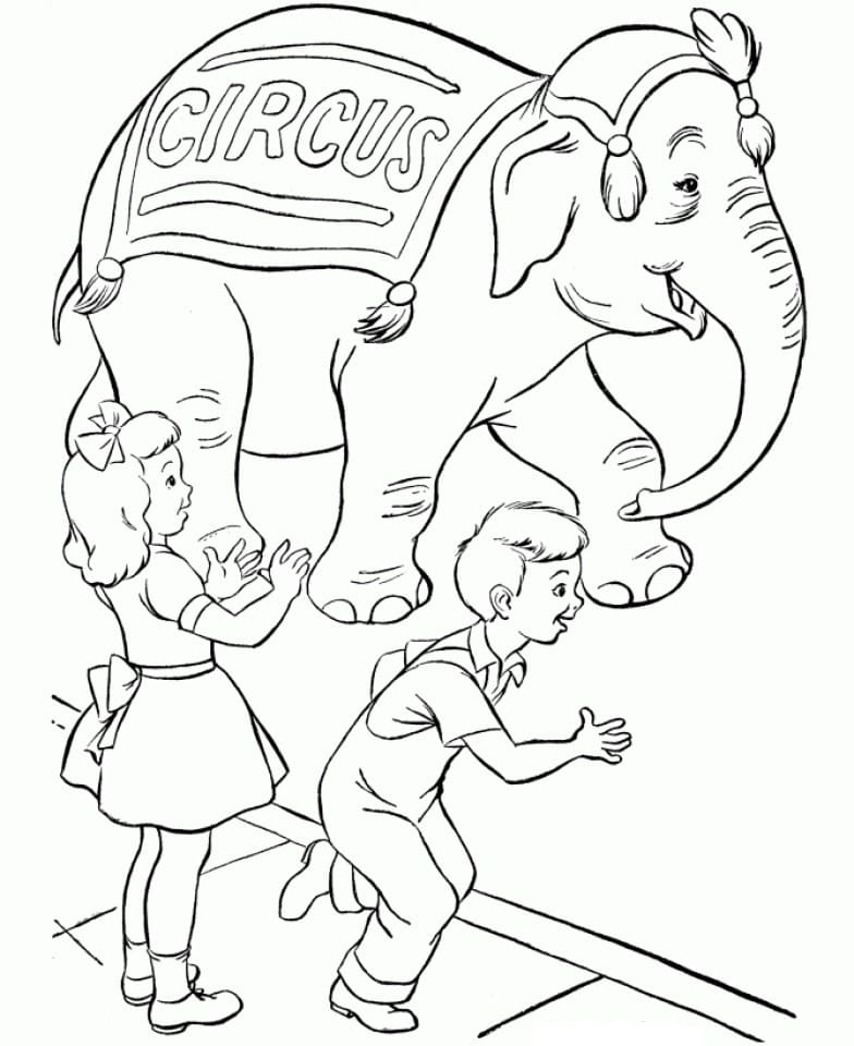 Spectacle de Cirque coloring page