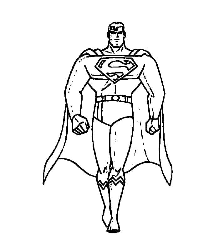 Coloriage Super Héros Superman