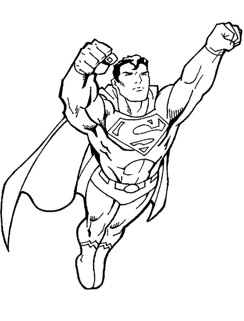 Superman 2 coloring page