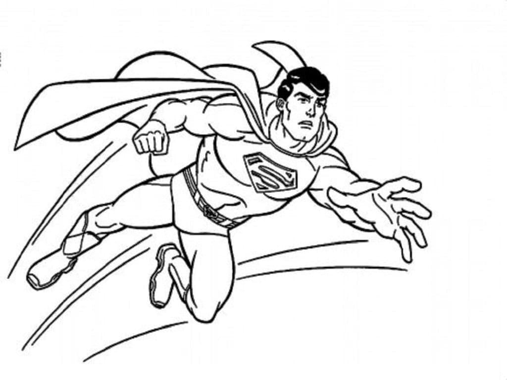 Superman 3 coloring page