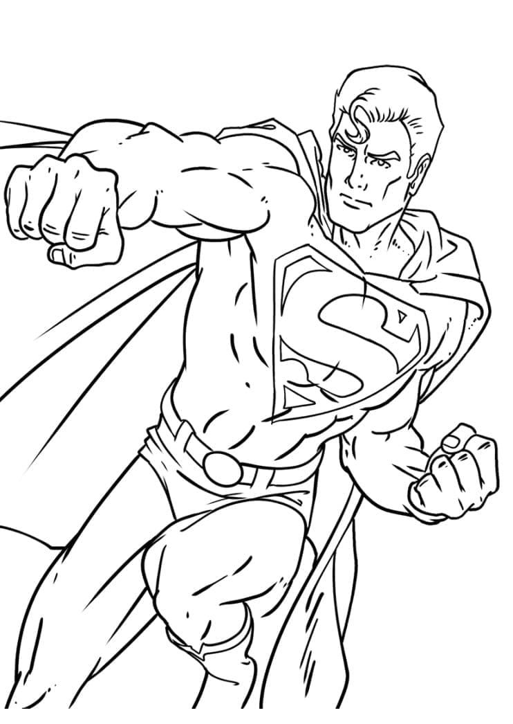 Superman 4 coloring page