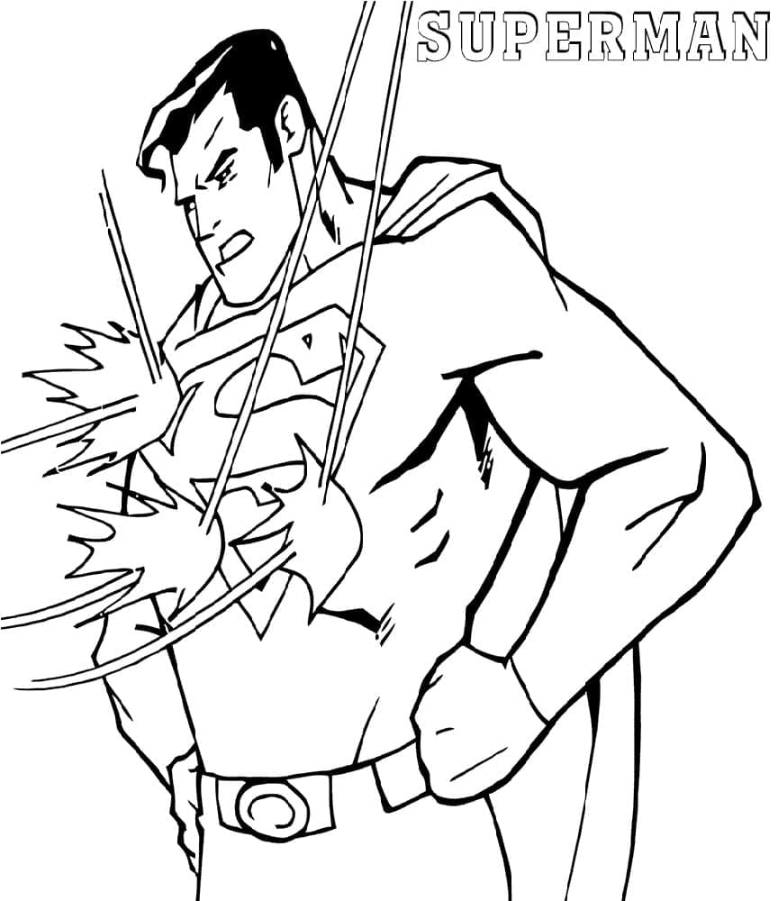 Superman à l’épreuve des balles coloring page