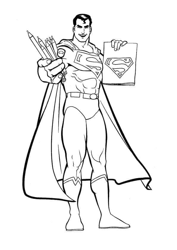 Superman Amica coloring page