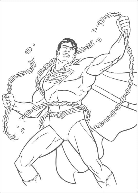 Superman Brise les Chaînes coloring page
