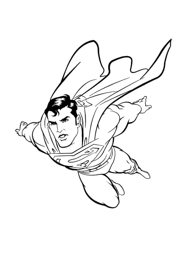 Coloriage Superman dans DC Comic