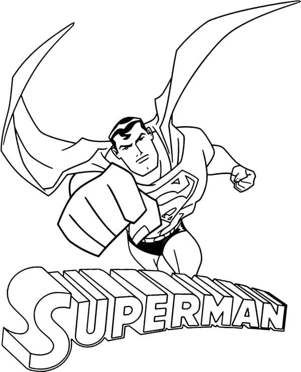 Superman de DC Comic coloring page