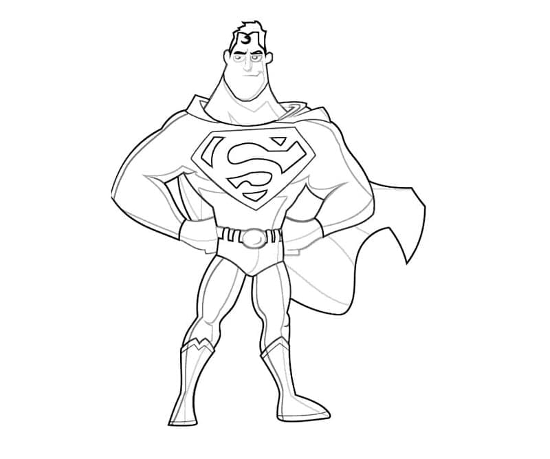 Coloriage Superman de Dessin Animé