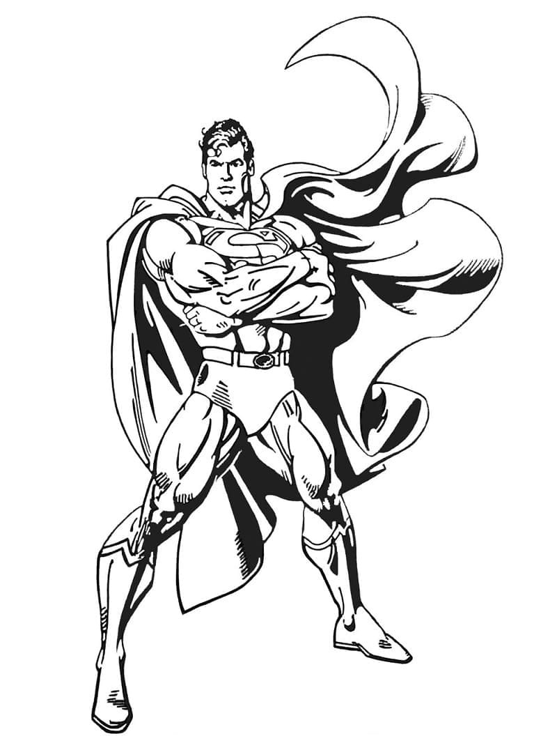 Superman est Très Fort coloring page