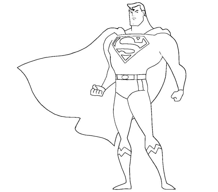 Superman est un Héros coloring page