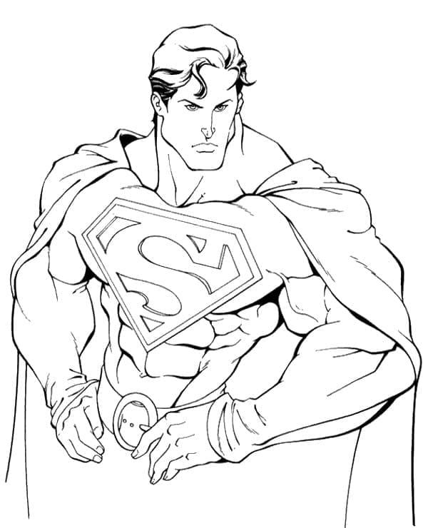 Superman est un Super Héros coloring page
